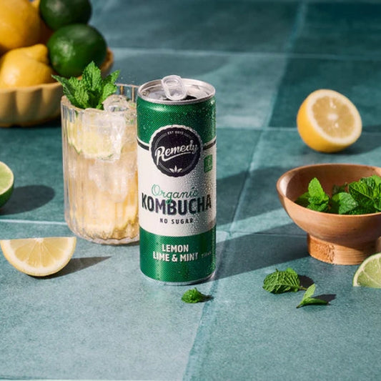 Remedy Lemon Lime Mint Kombucha 250ml 4X Pack