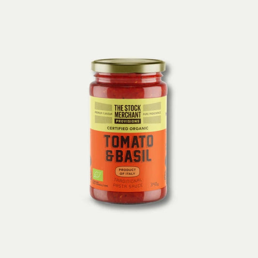 The Stock Merchant Organic Basil and Tomato Traditional Pasta Sauce 340g