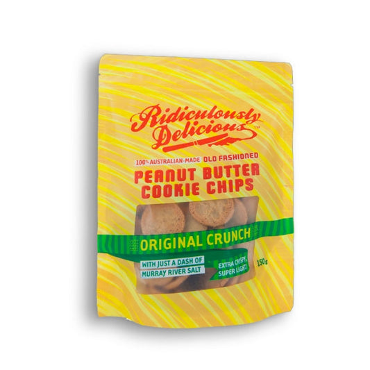 Ridiculously Delicious Peanut Butter Original Crunch Cookie Chips 150g