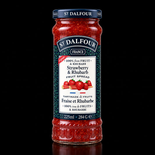 St Dalfour Strawberry & Rhubarb Fruit Spread 284g