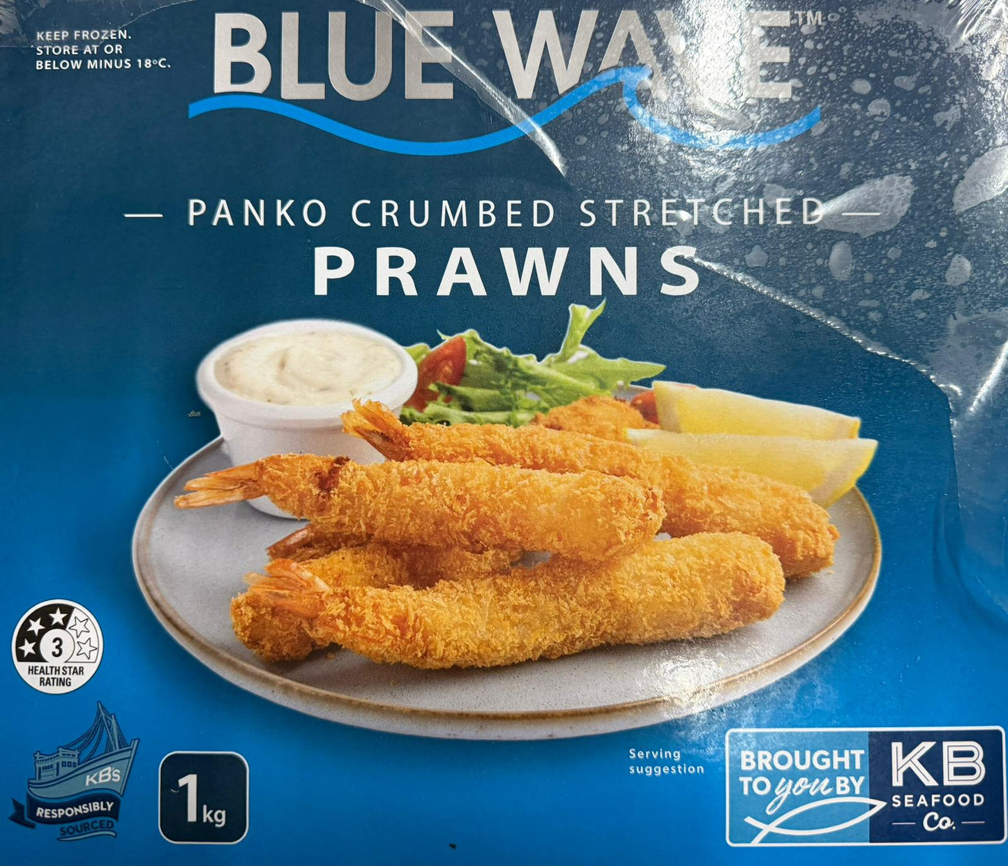 SPECIAL Panko Crumbed Stretced Prawns 1kg Frozen - Blue Wave