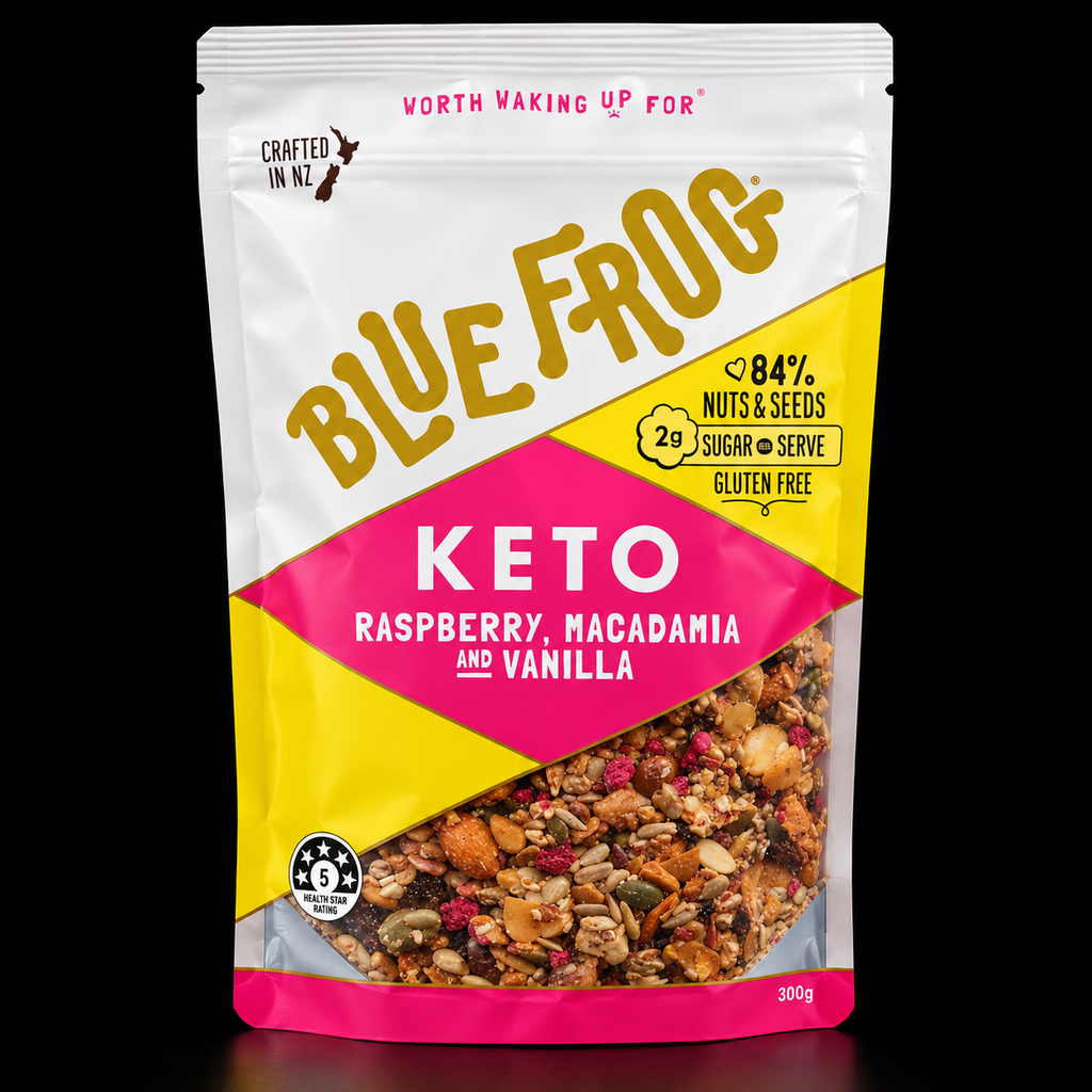 Blue Frog Keto Muesli Raspberry, Macadamia & Vanilla 300g