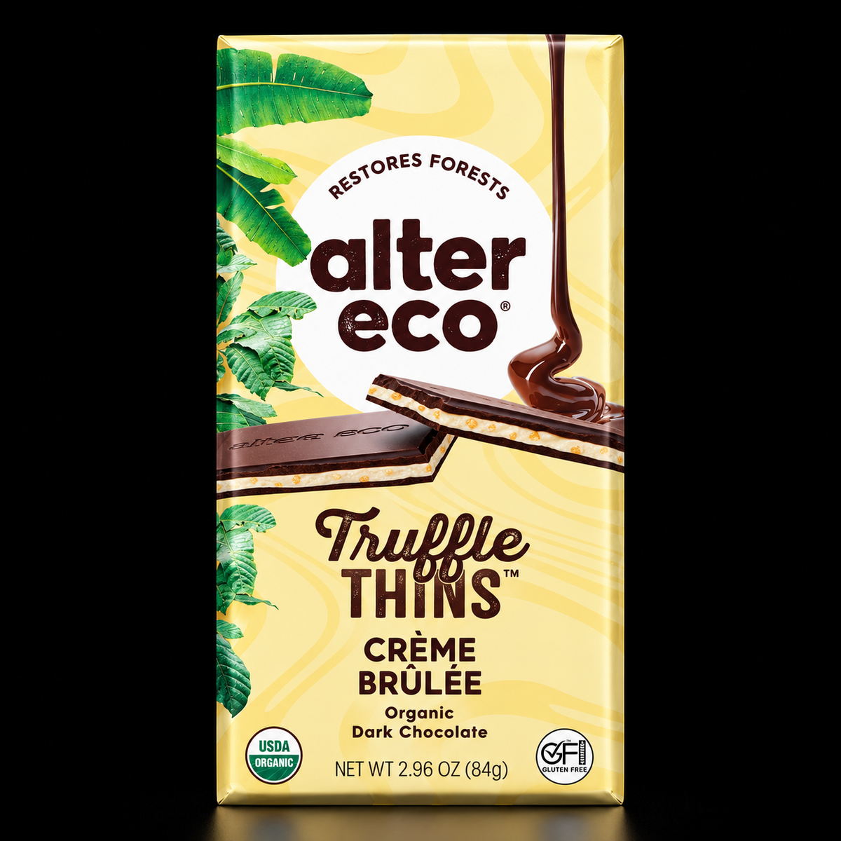 Alter Eco Truffle Thins Creme Brulee 84g