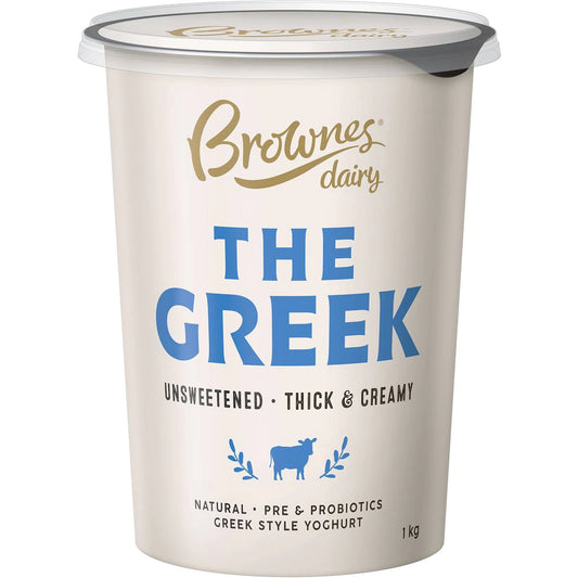 Brownes Yoghurt Natural Greek 1kg
