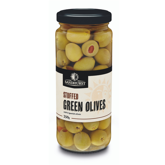 Sandhurst Stuffed Green Olives 350g