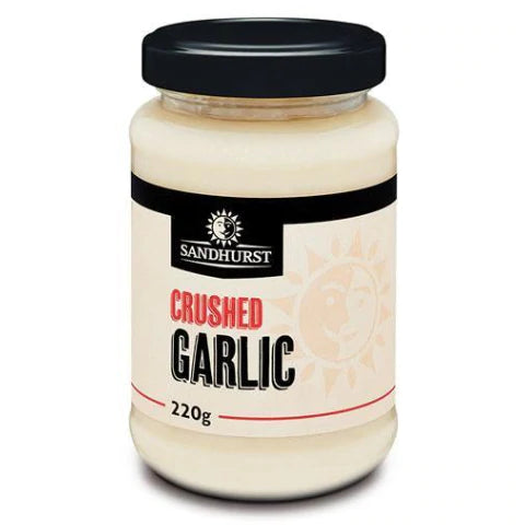 Sandhurst Crushed Garlic 220g – Alpha Fresh