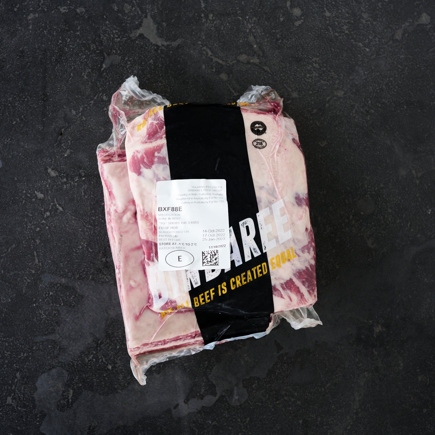 SPECIAL Bindaree Grain Fed Short Ribs Est 218 - $16.99/kg