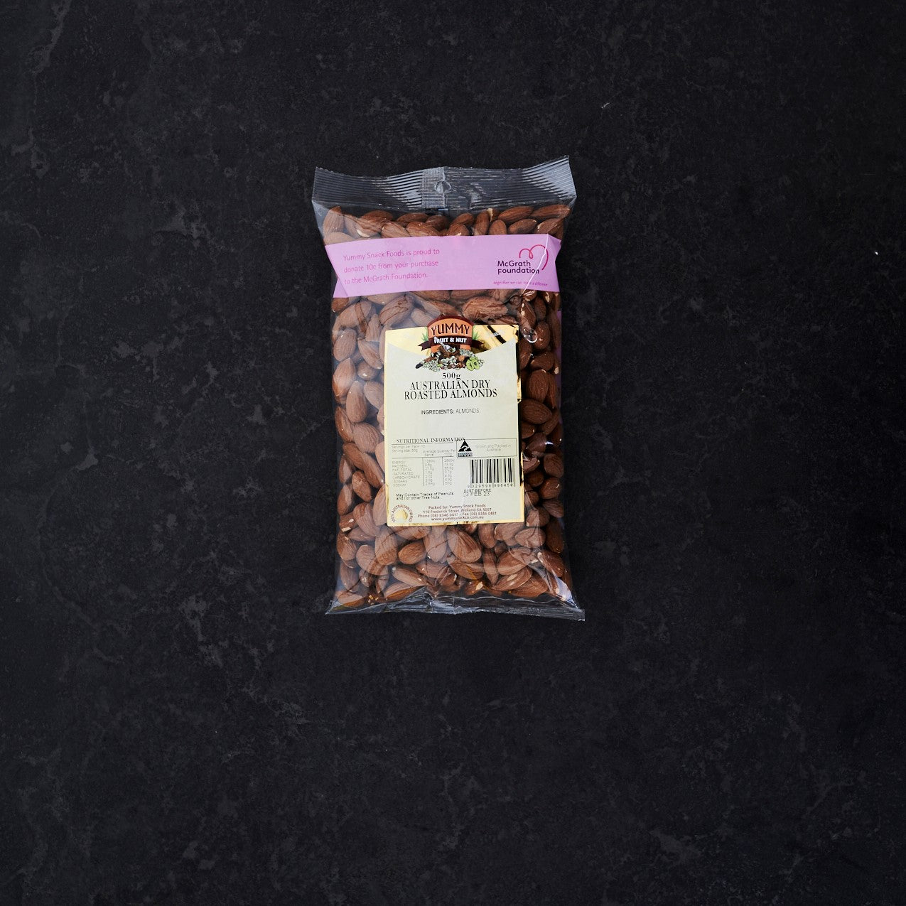 Yummy Snack Co Almonds Dry Roasted 500g